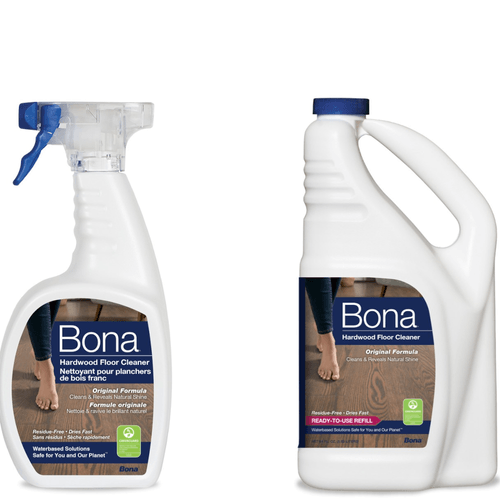 Bona Limpador Para Piso De Madeira Spray 650ml e Bona Limpador Para Piso De Madeira Refil  1,89L