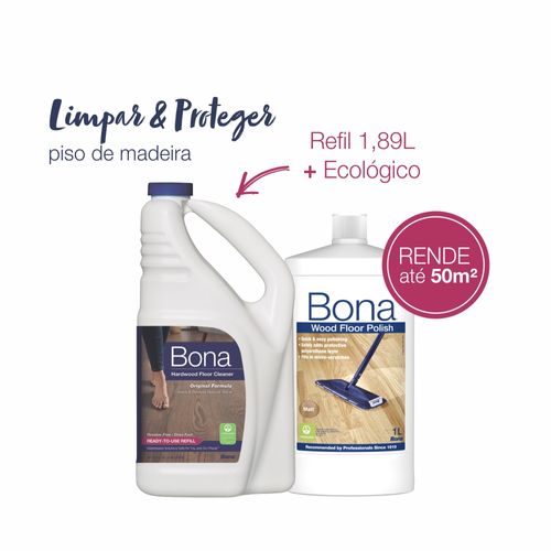 Kit Ecológico: Limpa e Protege para Piso de Madeira (rendimento até 50m2)