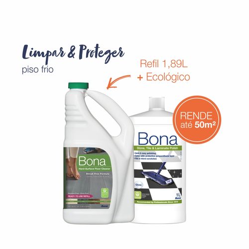 Kit Ecológico: Limpa e Protege para Piso Frio (rendimento até 50m2)