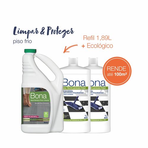 Kit Ecológico: Limpa e Protege para Piso Frio (rendimento até 100m2)